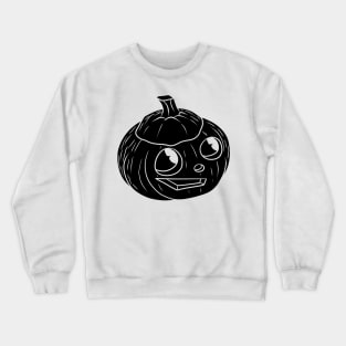 Cute Happy Halloween Jack O' Lantern Black Silhouette Crewneck Sweatshirt